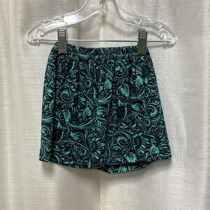 Kids Patterned Shorts in Black and Green